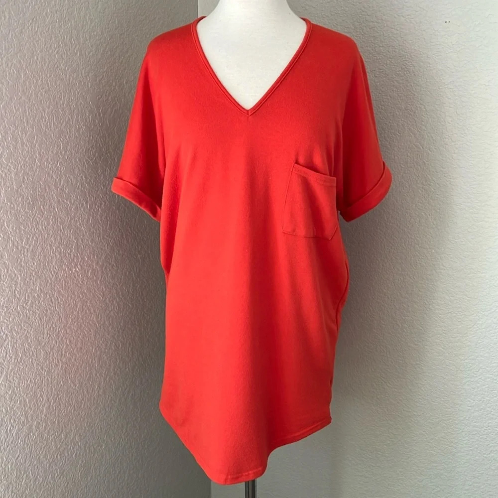 YA LOS ANGELES orange tunic top